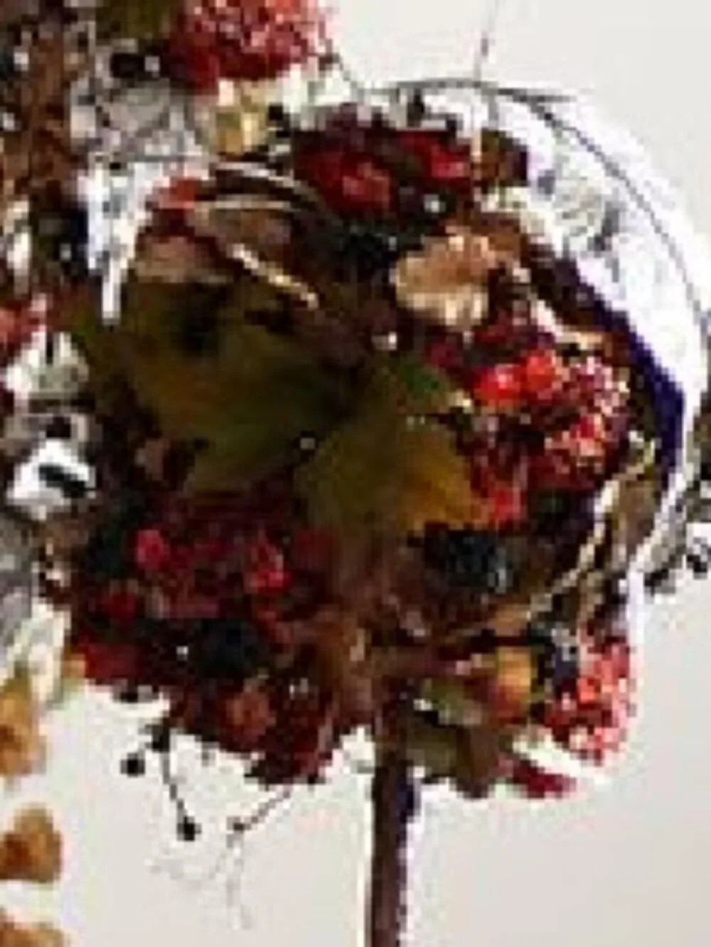 Pottery Barn Autumn Berry Topiary One Ball Tier Cardinal Red Thanksgiving